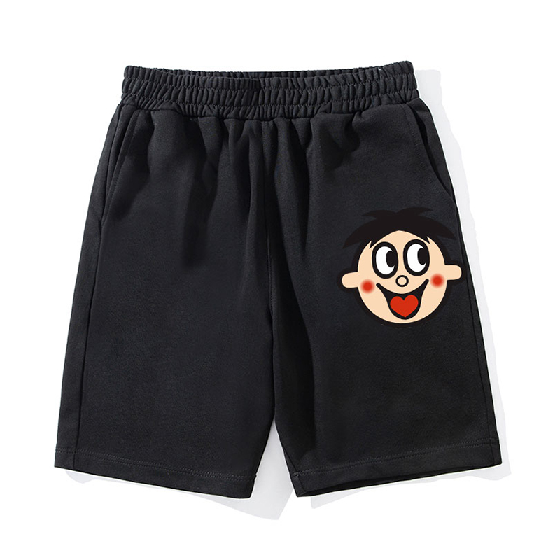 旺仔牛奶精神小伙男网红同款hiphop高街痞帅ins潮牌裤子短裤灰06100cm