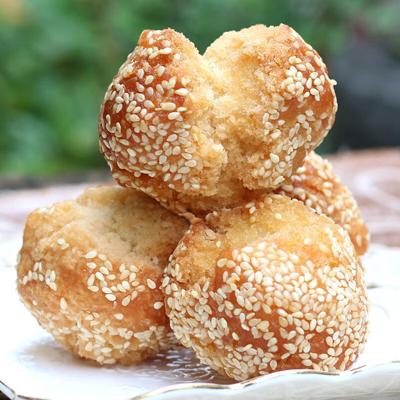 广西特产传统糕点开口笑零食开口枣芝麻球油炸零食小时怀旧小卖部 大