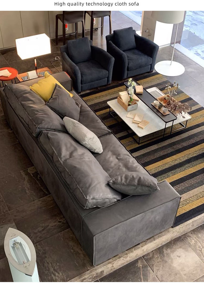 绮伴北欧现代简约客厅整装轻奢ins小户型设计师创意转角多人布艺沙发