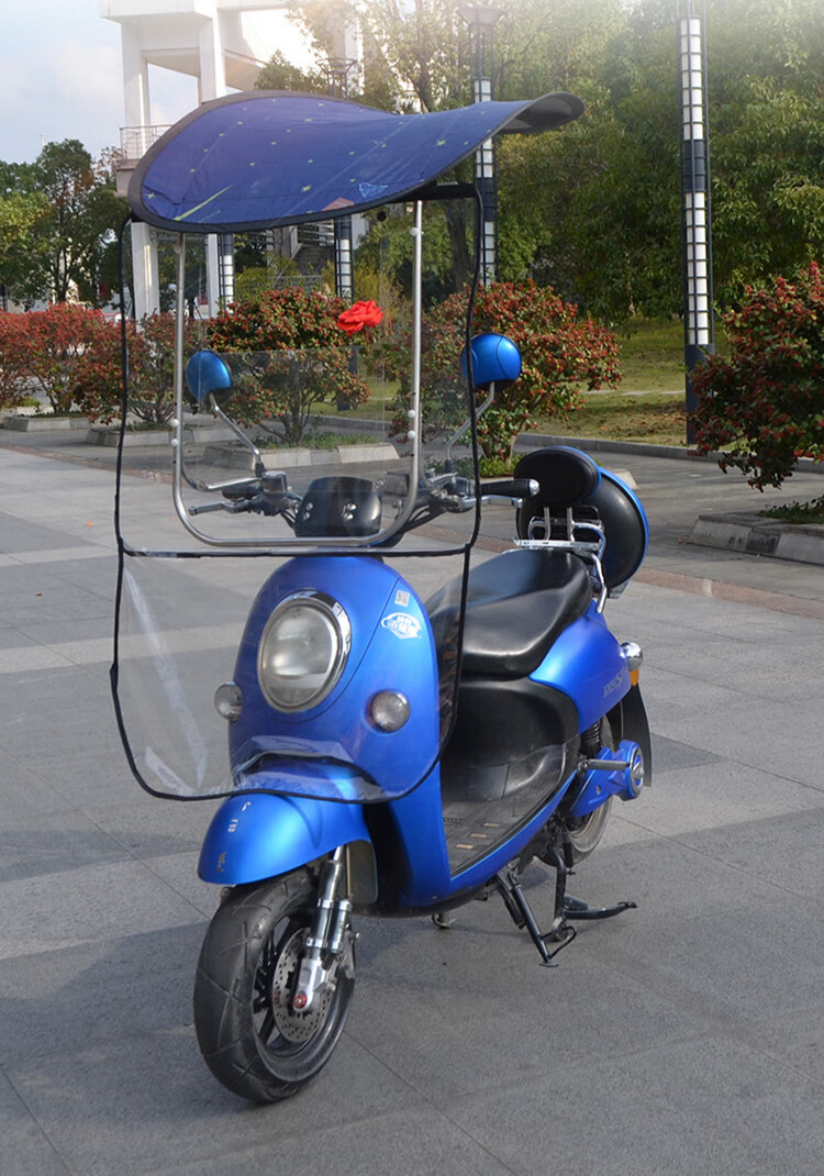 电动车雨棚摩托车挡风罩防雨可折叠7字加厚防晒电瓶车遮阳伞小型电动