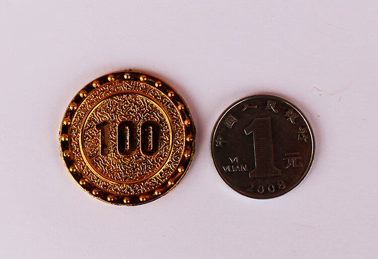 礼物金币玩具儿童金属纪念钱货币硬币过家家宝藏游戏道具单面5元面值