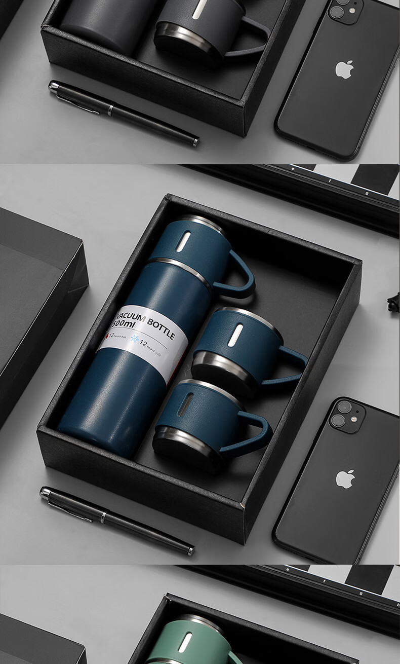 保温杯定制刻字印logo银行礼品纪念广告水杯子聚会活动赠品礼盒装