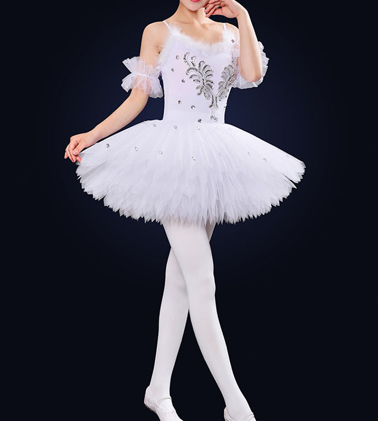 儿童芭蕾舞裙发光芭蕾舞演出服成人蓬蓬裙蓬蓬裙小天鹅儿童吊带亮片