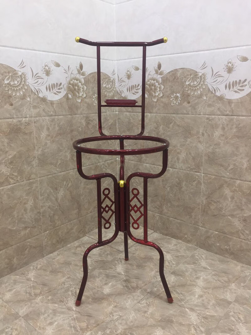 思伶菲生态家居同款脸盆架三角卫生间浴室老式落地洗脸盆架子单用铁艺