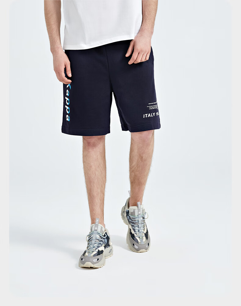 kappa卡帕短裤男款运动短裤夏季五分短裤k0c32dy02d深海蓝888l