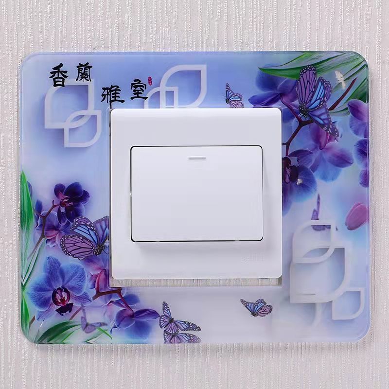 开关贴墙贴开关保护套家用客厅卧室开关插座装饰贴电源保护套攀爬树