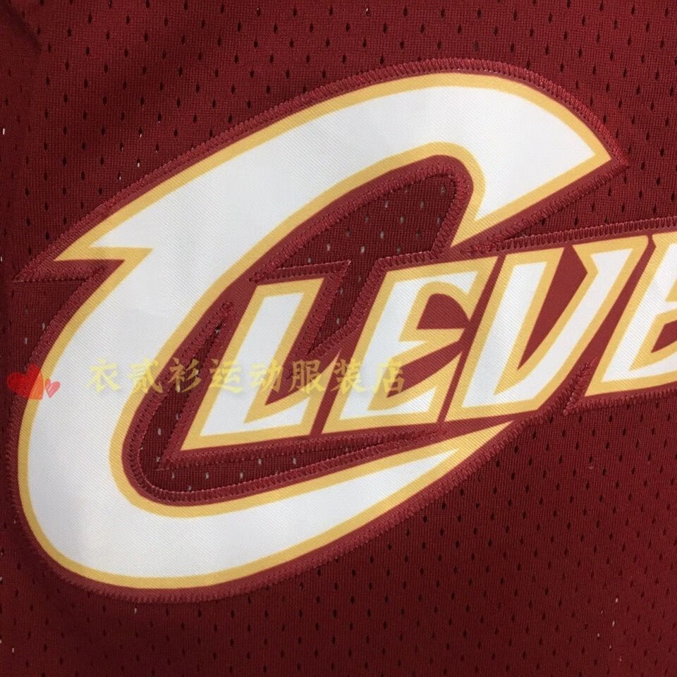 骑士队23号詹姆斯cavaliers复古红色球衣大c网眼刺绣篮球服背心 23