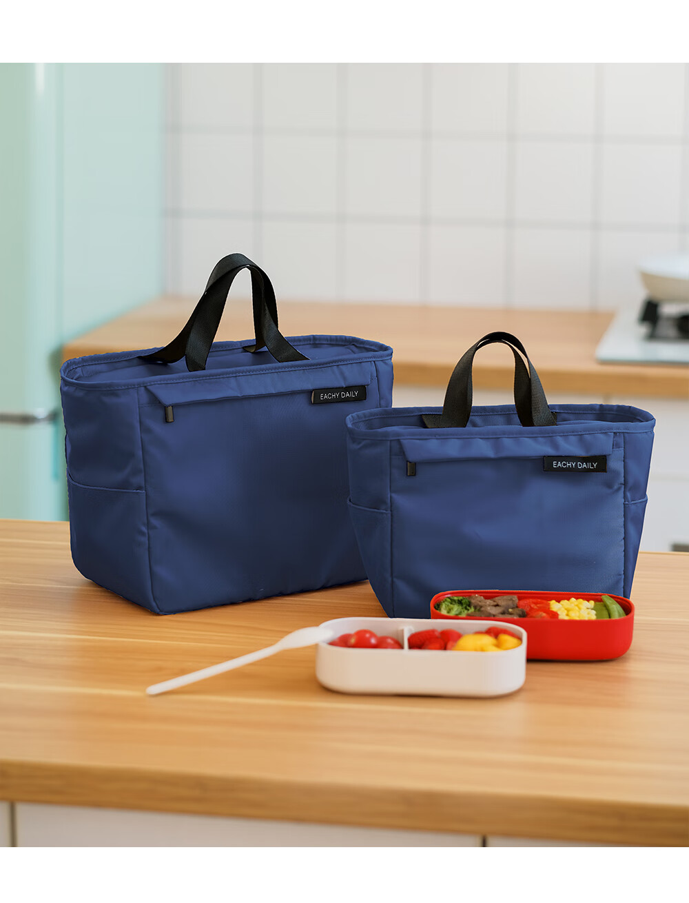 适用饭盒手提包保温袋铝箔加厚便当袋饭盒袋子带饭包大号上班族餐包m