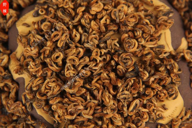 野栋黄金螺 滇红茶 云南凤庆 金疙瘩特级红茶 红茶单芽茶叶散装 1000g