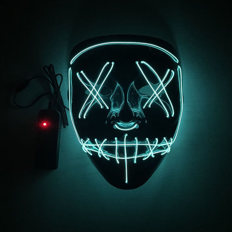 电子福瑞头套福瑞控福璃控福瑞空兽装手套万圣节el发光面具led全脸