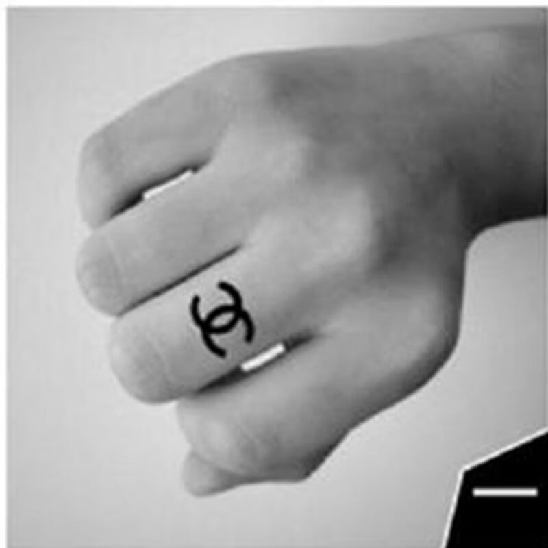 草本果汁纹身贴手指纹身贴防水男女仿真英文字母几何小图案暗黑系手上