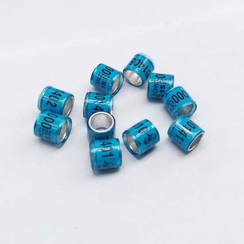 鸽子脚环信鸽用品用具电子环足环2022年全国统一环仿真环外国环白色22