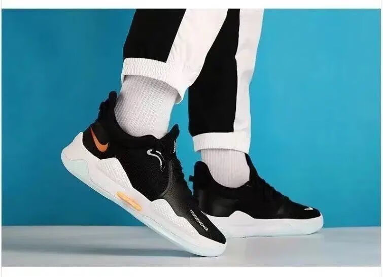 新款保罗乔治5代篮球鞋黑白全明星pg5蓝粉男子耐磨战靴男女鞋pg5首发