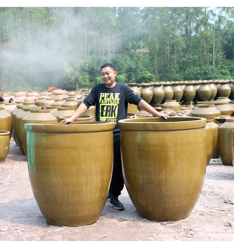 酸菜缸水缸老式储水家用陶瓷大号养鱼米桶瓦缸坛子酱缸腌菜发酵粗土