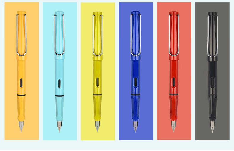 3支装学生正姿练字钢笔初学038男女孩三年级可擦墨囊可替换吸墨浅蓝色