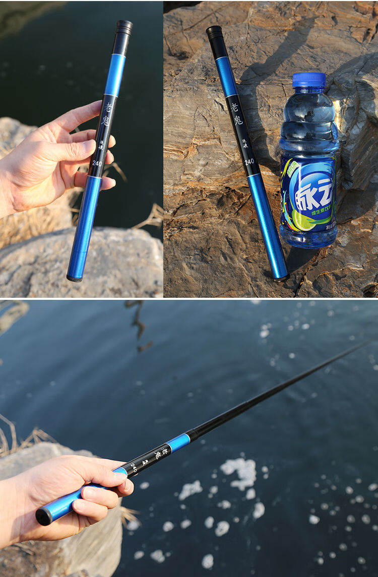 超短节钓鱼竿手竿超轻超硬19调鲫鱼鲤鱼竿套装袖珍儿童迷你杆送前三节