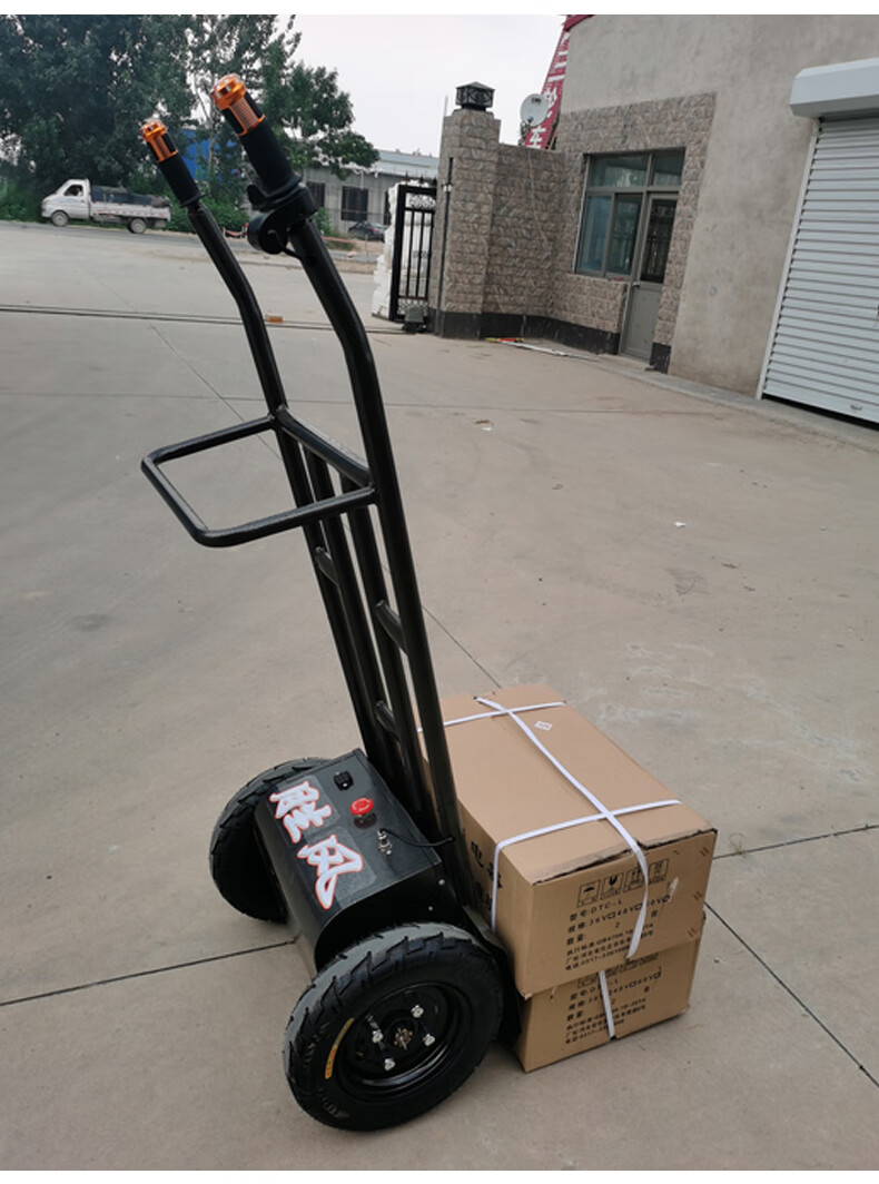 电动平板拉砖车 电动搬运车手推车拉货平板车工地拉砖车两轮运输小拉