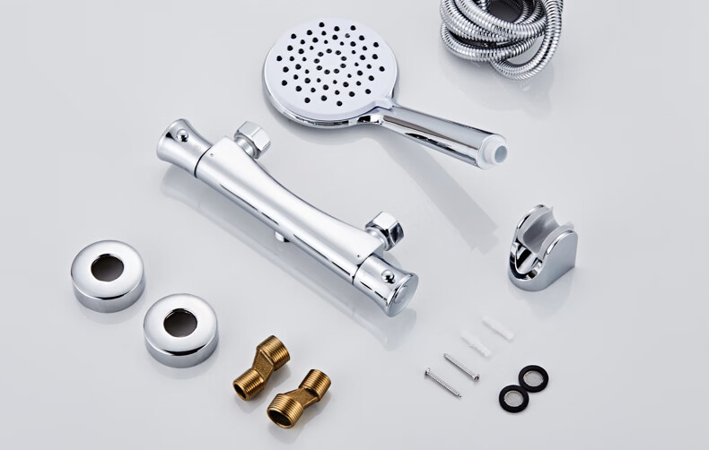 恒温花洒调节阀 太阳能恒温阀混水阀淋浴花洒水温调节器家用暗装温控