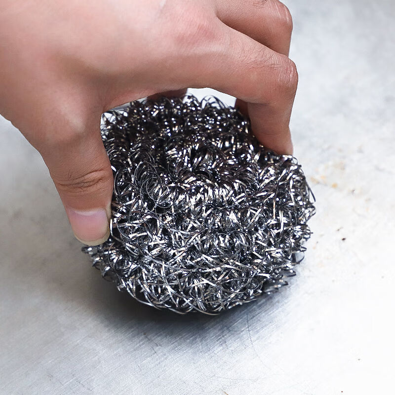 大号加粗钢丝球不锈钢清洁球工业强力厨房去污去锈铁丝特粗钢丝球