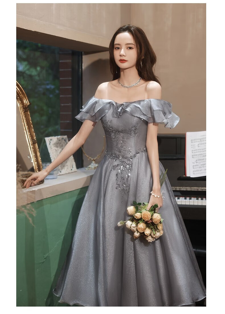 永司 高端晚礼服裙女生日小礼裙超仙毕业学生宴会主持人轻奢小众演出