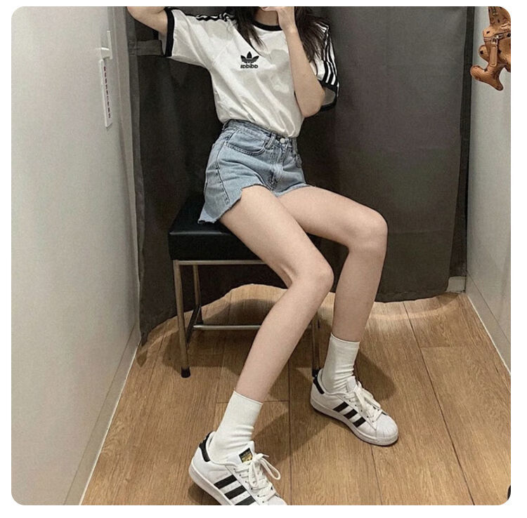 三叶草贝壳头金标经典黑白女鞋网红小白鞋男鞋运动休闲板鞋莆田鞋后跟