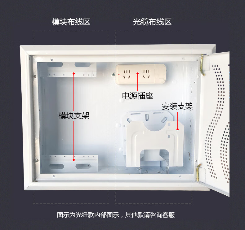 弱電箱多媒體集線箱光纖入戶信息箱住宅配線大小號佈線箱家用暗裝配電