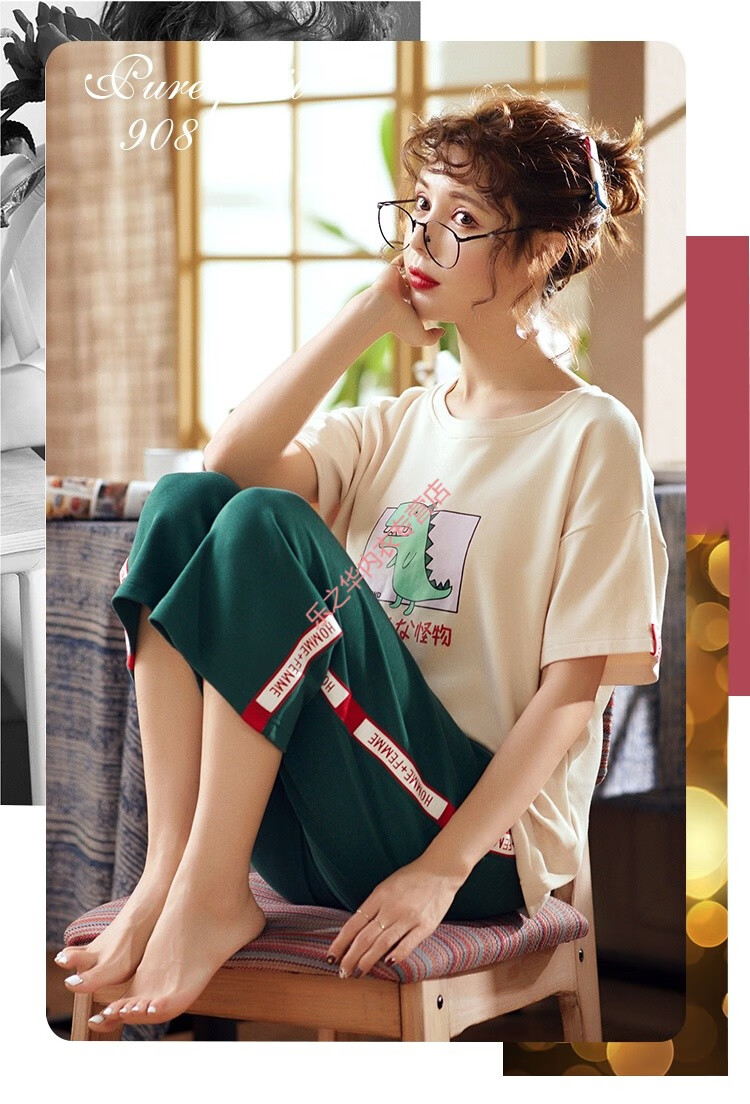 内衣 睡衣/家居服 睡衣/家居服套装 安缇妮娅 女生睡衣居家服女式睡衣