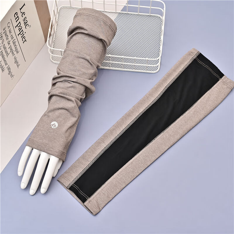 栀束新品水袖防晒高品质防晒袖套男款加肥加大码长款夏季透气简约宽松