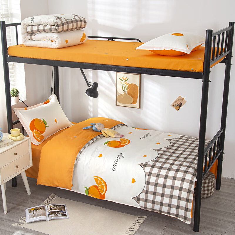 高中生住校床上用品住宿初中学生宿舍床单人三件套全套一整套全棉被套