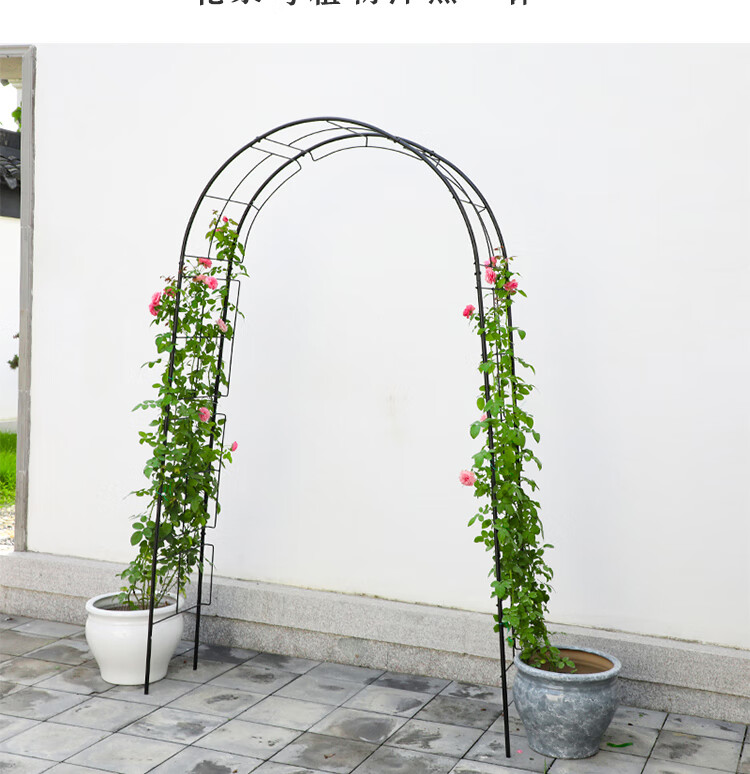 拱门花架爬藤架铁艺庭院户外月季花支架铁线莲花园藤本植物架装饰拱门