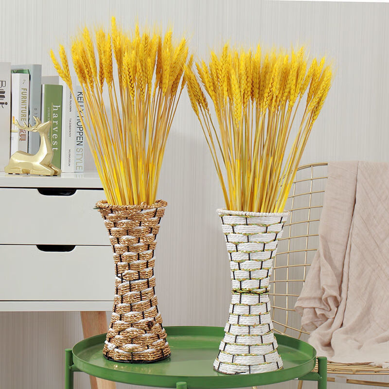 黄金麦穗带瓶天然麦穗开业大麦装饰品花黄金麦穗田园干花客厅摆设量大