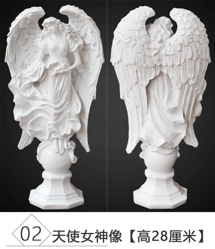 石膏像摆件天使小雕像北欧ins人物头像迷你人像树脂雕塑创意摆设欧式