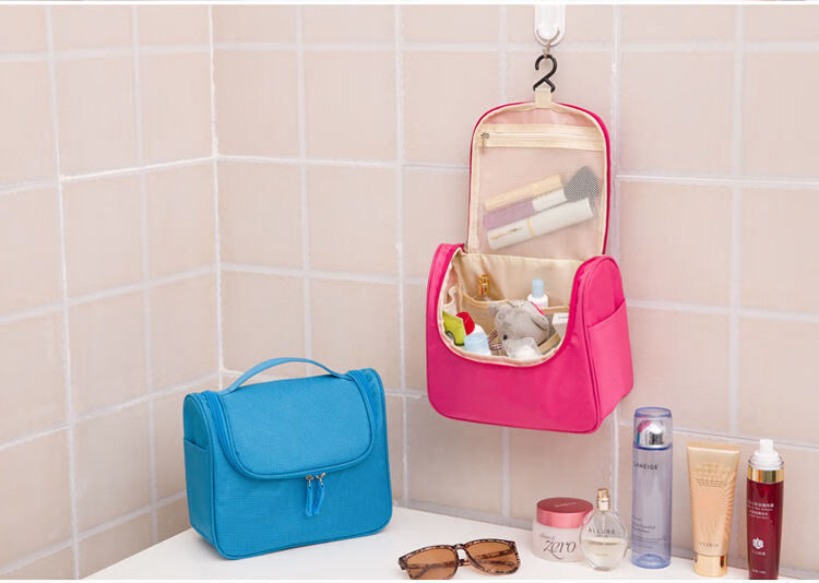 洗漱包韩国款男女士通用洗漱包干湿分离化妆包旅游收纳防水洗漱包黑色