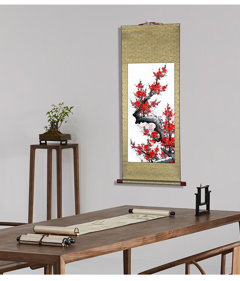 作品纸国画创作半生半熟宣纸画轴立轴横轴字画装裱材料宣纸卷轴定制