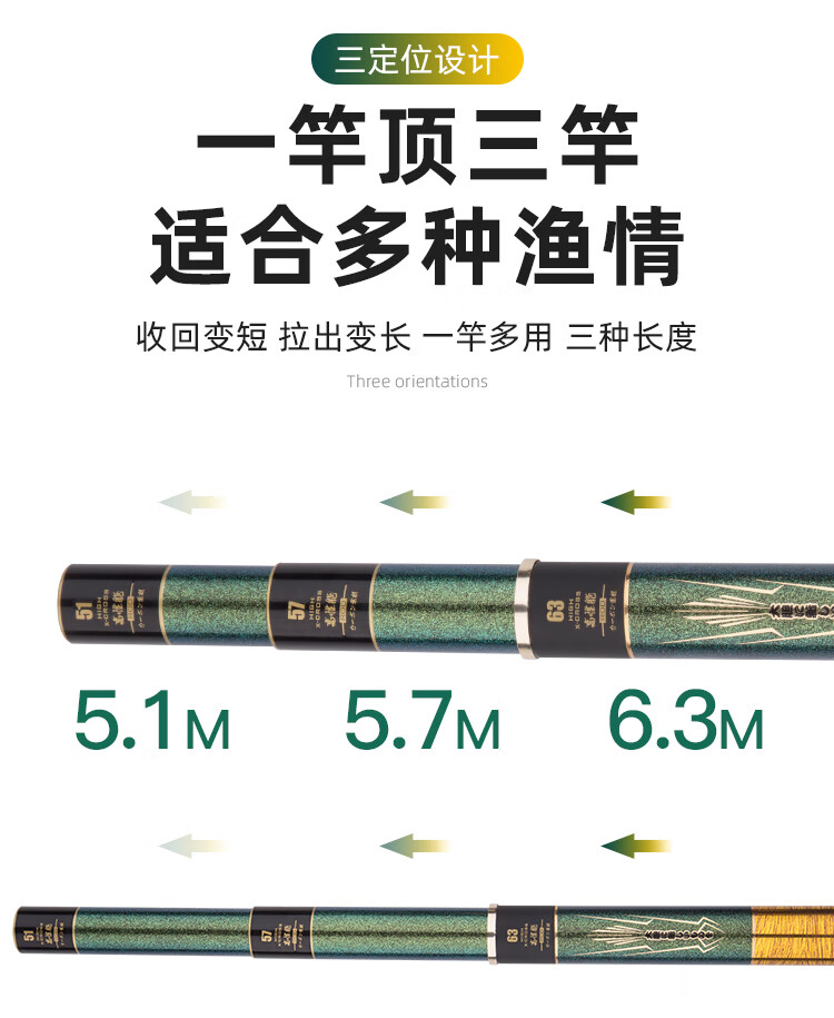 佐崎精工鱼竿千代松硬版5米6.