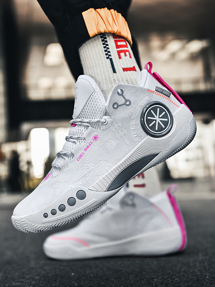 篮球鞋男全城9棉花糖防滑网面透气音速学生幻影3实战减震 全城9黑白