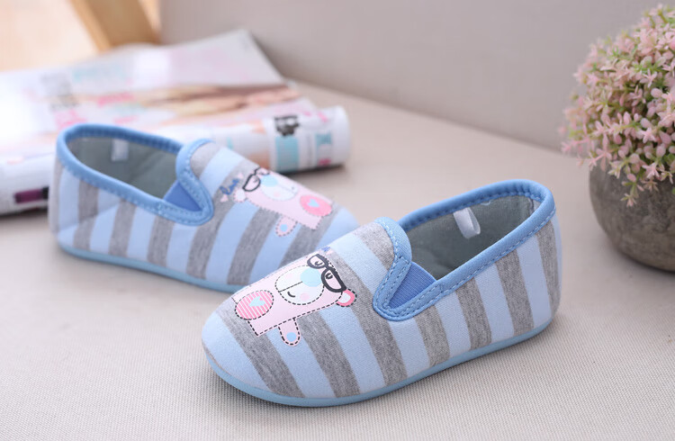 儿童家居鞋宝宝室内地板鞋瑞央幼儿园室内鞋帆布鞋橘灰hello恐龙内长