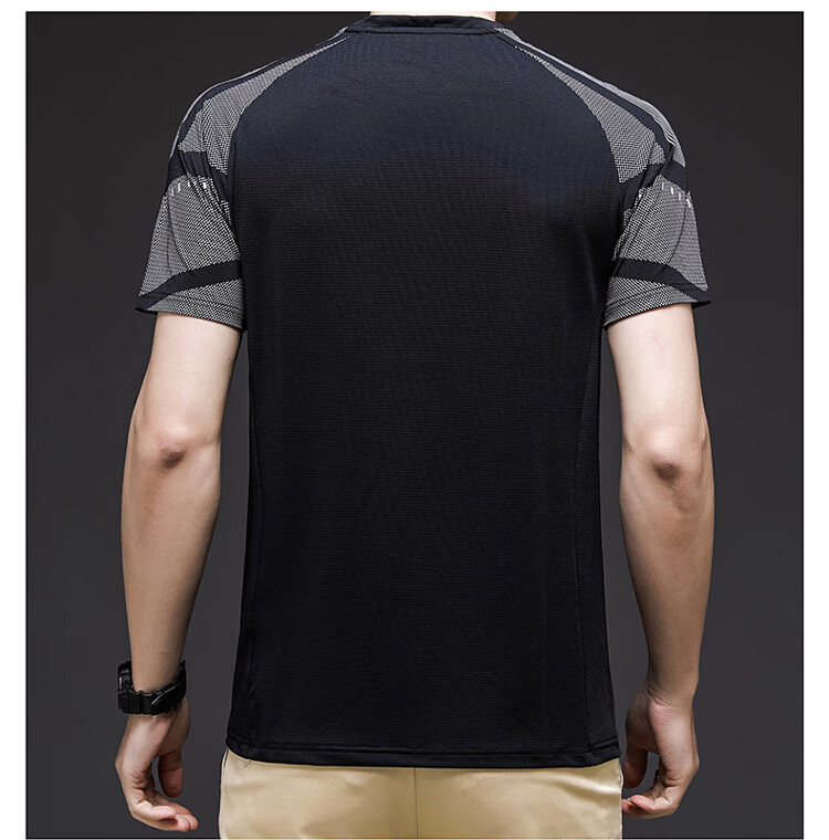 德玛夏季新短袖男t恤速干运动跑步修身潮牌时尚上衣体恤 白色 m.