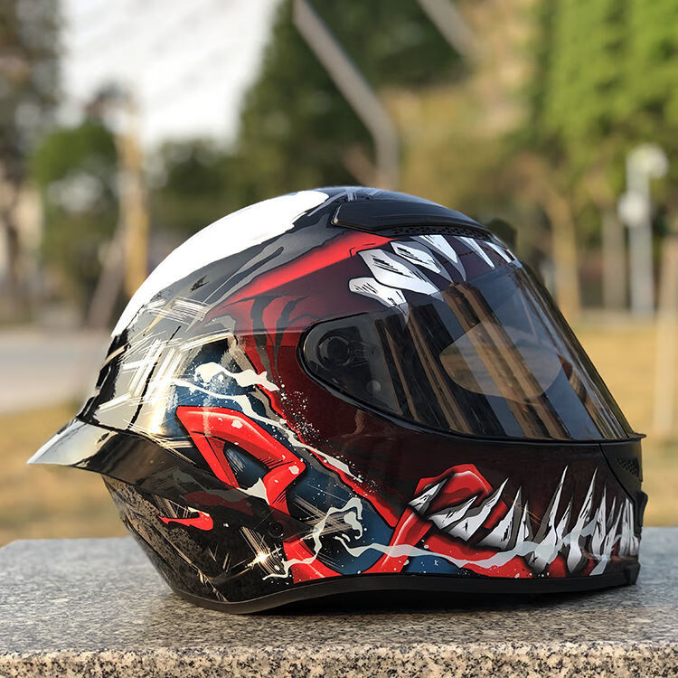 小米mi生态同款新款摩托车个性雪屋村头盔四季男女机车赛车带加长大