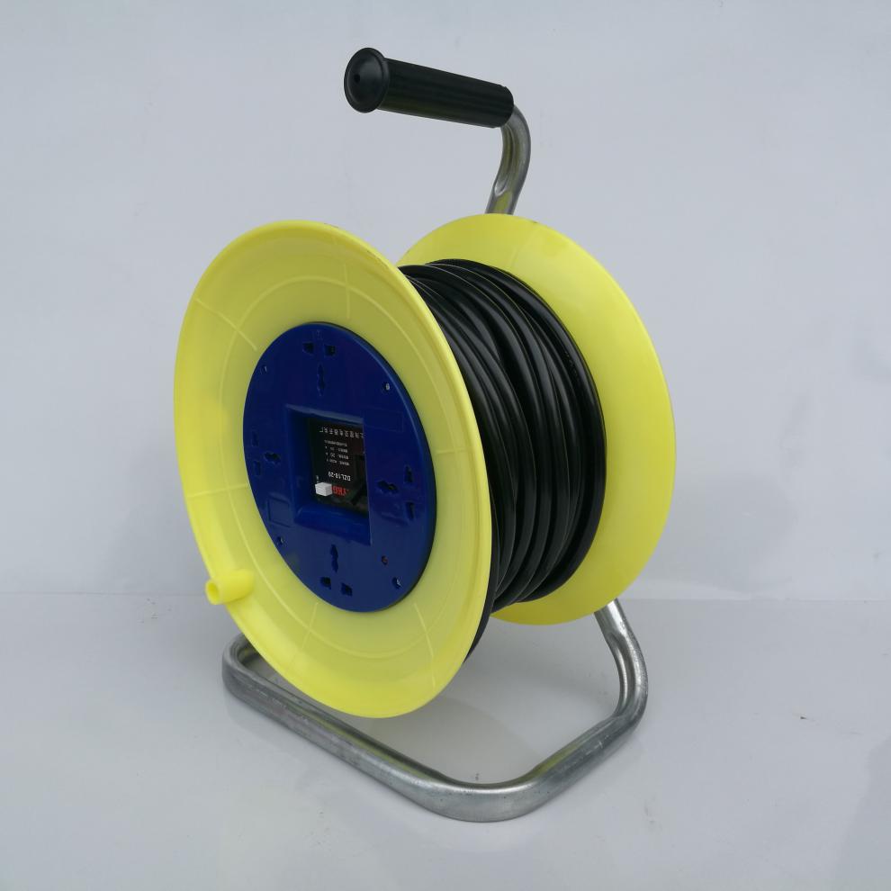 线盘移动电缆盘电线绕线滚子拖线卷盘线轴空盘30米50米插座插排 zy
