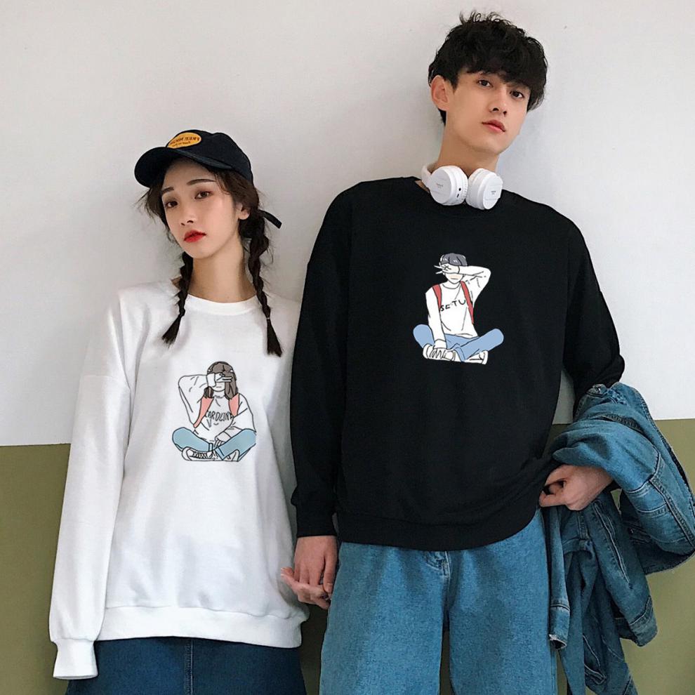 衣服情侣装秋季韩版薄款宽松卫衣女学生班服加绒冬季恐龙打底衫秋 龙