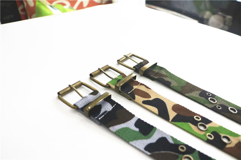 大学生军训腰带迷彩军训皮带女中学生青少年初中军训服裤腰带男生大学