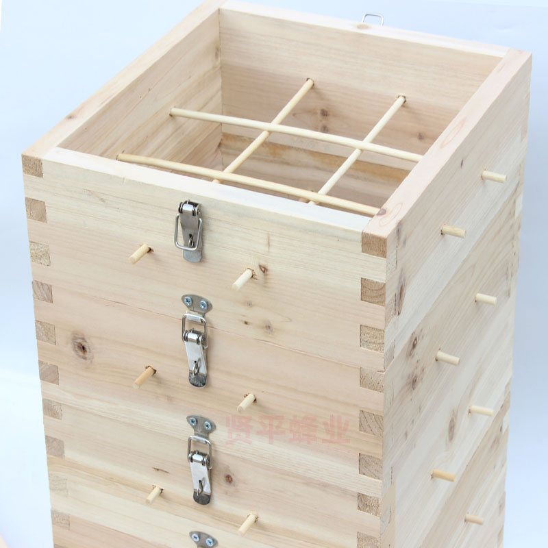 格子箱中蜂蜂箱散装全套杉木土养蜜蜂工具诱蜂桶五层方格子蜂箱散发