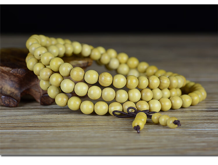 老料小叶黄杨木佛珠手串手持108颗念珠男女款情侣手链文玩 精品顺纹8m