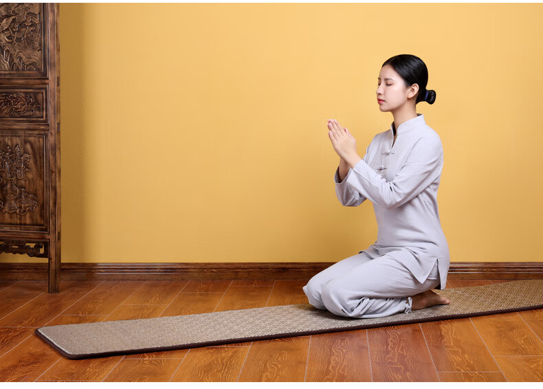 佛前磕头大拜垫花本花四季顺滑加厚大礼拜拜垫拜佛垫家用108拜忏磕头