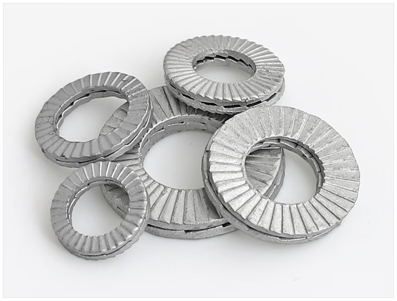 双叠自锁垫片滑松垫圈stl嵌入式锁紧垫片 nl36(5套) 达克罗高碳钢