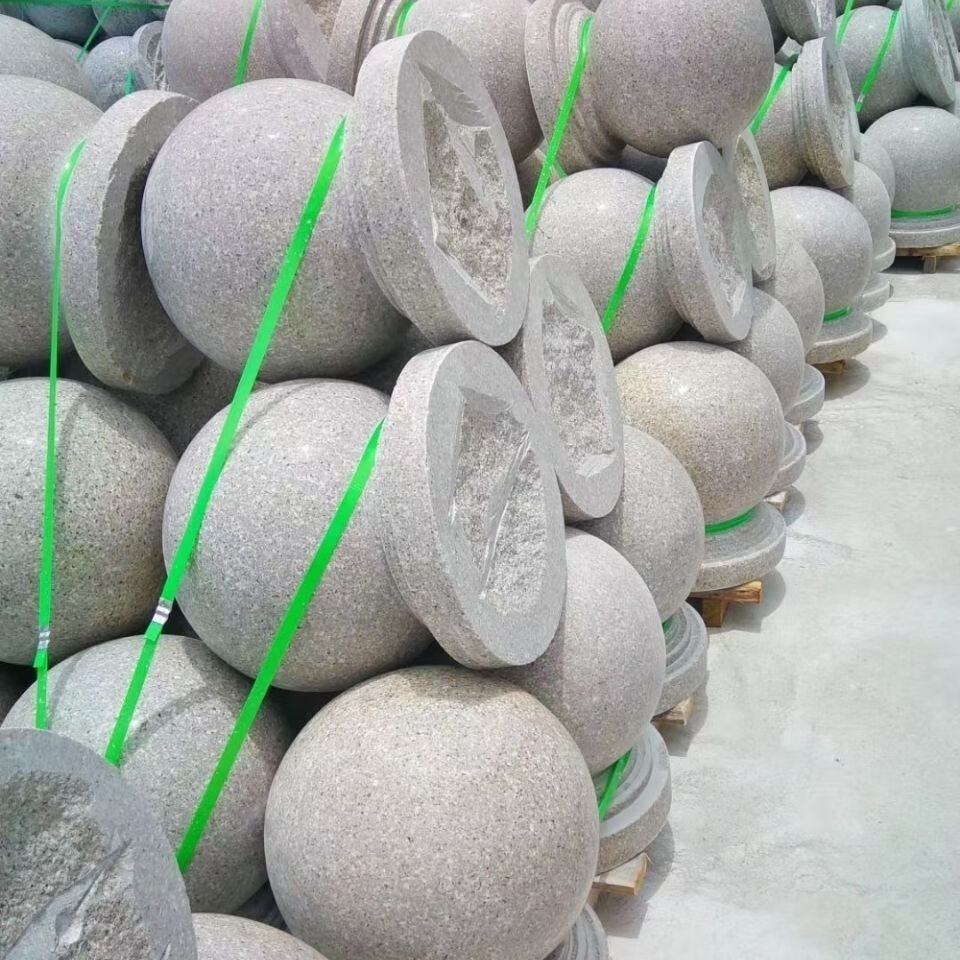 石球路障大理石花岗岩挡车石球圆球路障石广场石墩子户外公园阻车石球