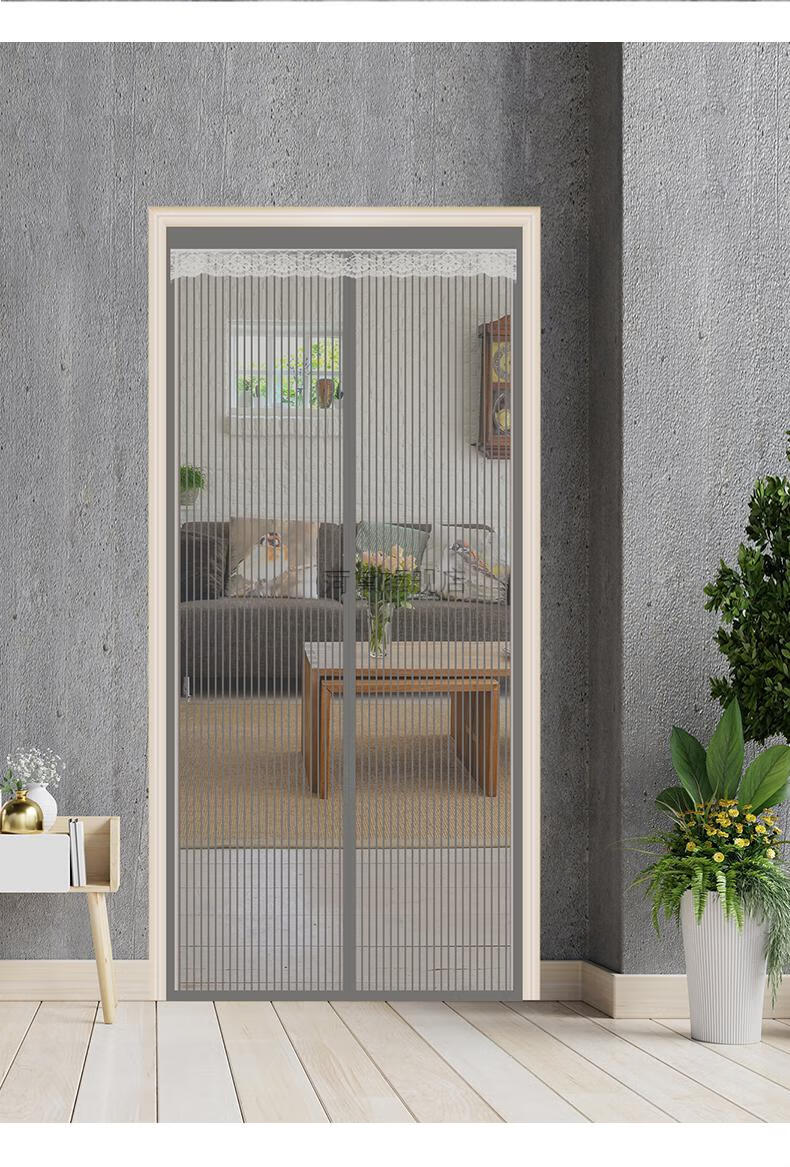 2022新款全磁条防蚊门帘防蚊门帘夏季家用防蝇魔术贴磁吸全磁条沙网纱