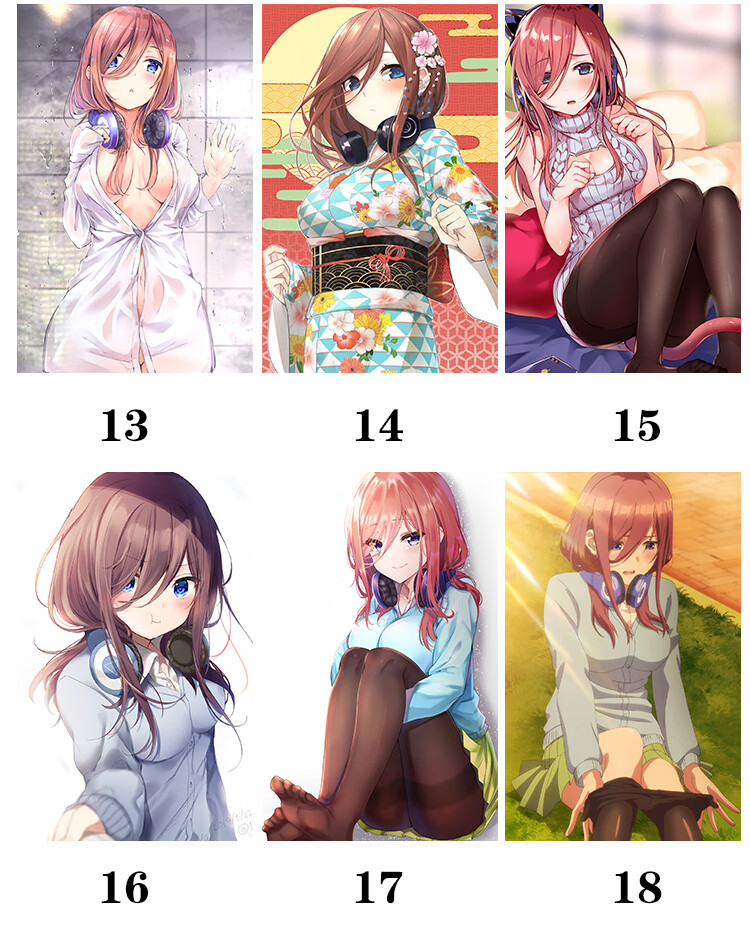 五等分的花嫁中野三玖二乃五月新娘动漫周边二次元diy半身抱枕 002