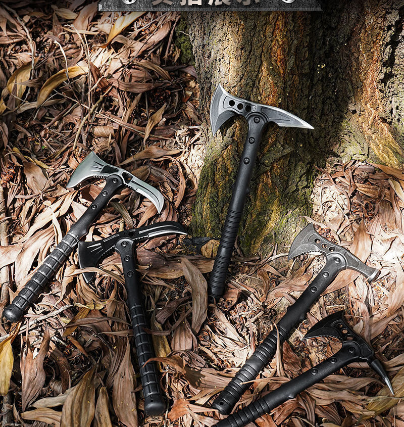 多功能战术斧斧头刀户外防身生存野外特种劈柴大工兵斧桂府矛头mtf